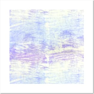 Purple and Blue Soft Shibori Posters and Art